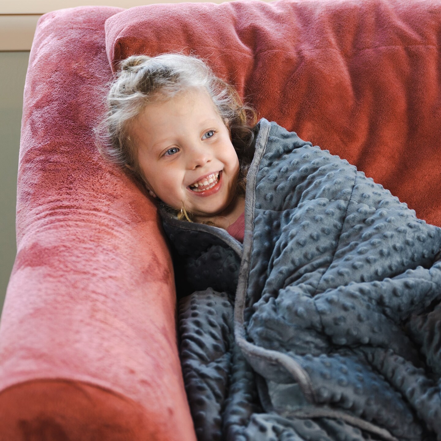 Soft Fleece Weighted 10lb Medium Sensory Blanket for Kids, 65&#x22; x 45&#x22;