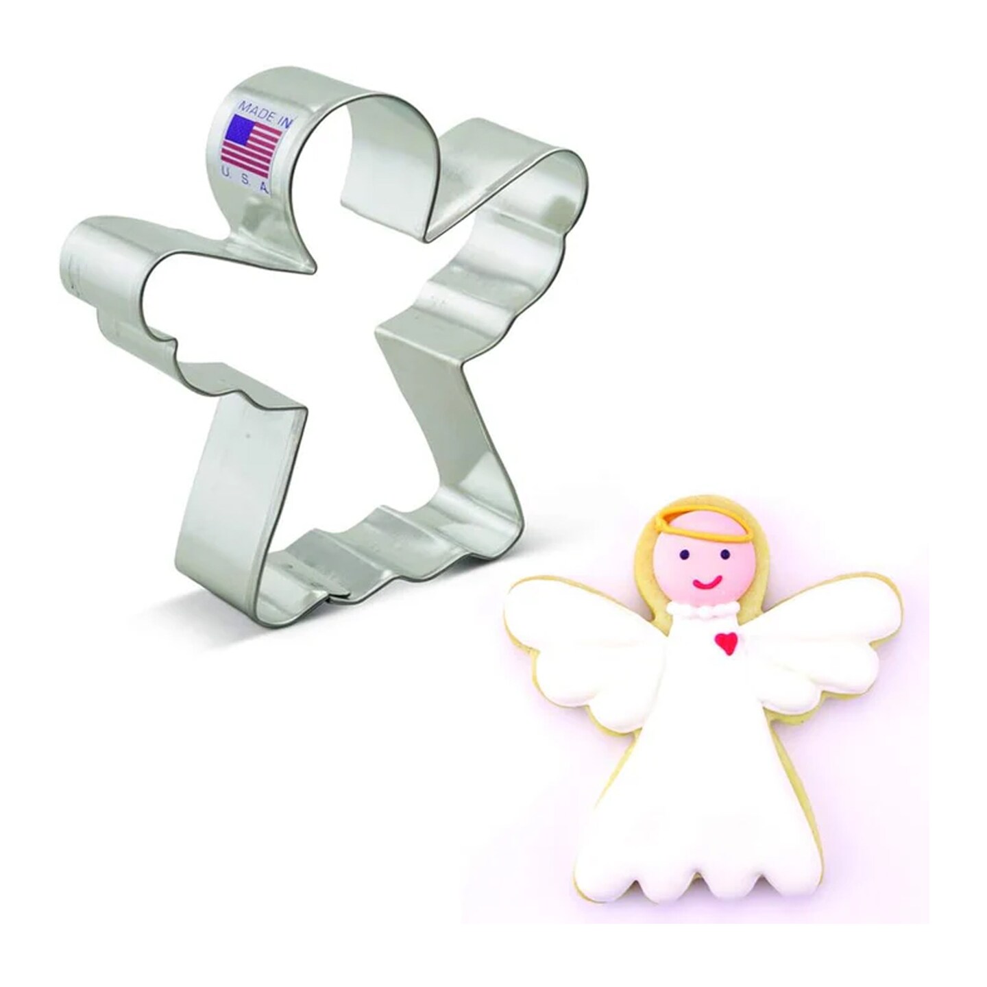 Ann Clark Angel with Wings Cookie Cutter, 3.75&#x22;