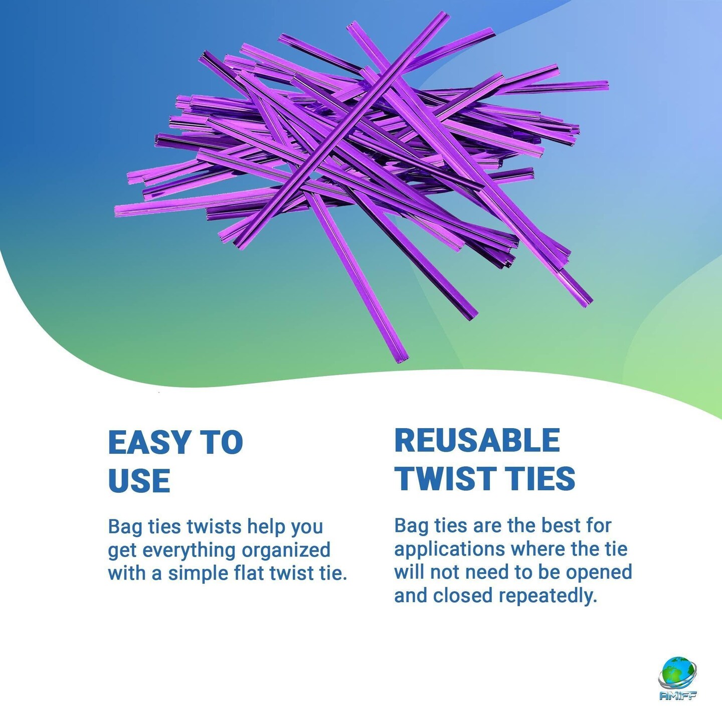 Purple Twist Ties for Bags 4 Wire and Plastic Bread Ties 1000 Pack Bendable Plastic Twisty Ties Universal and Lightweight Wire Bag Ties Twists for Gardening Packing Decorating