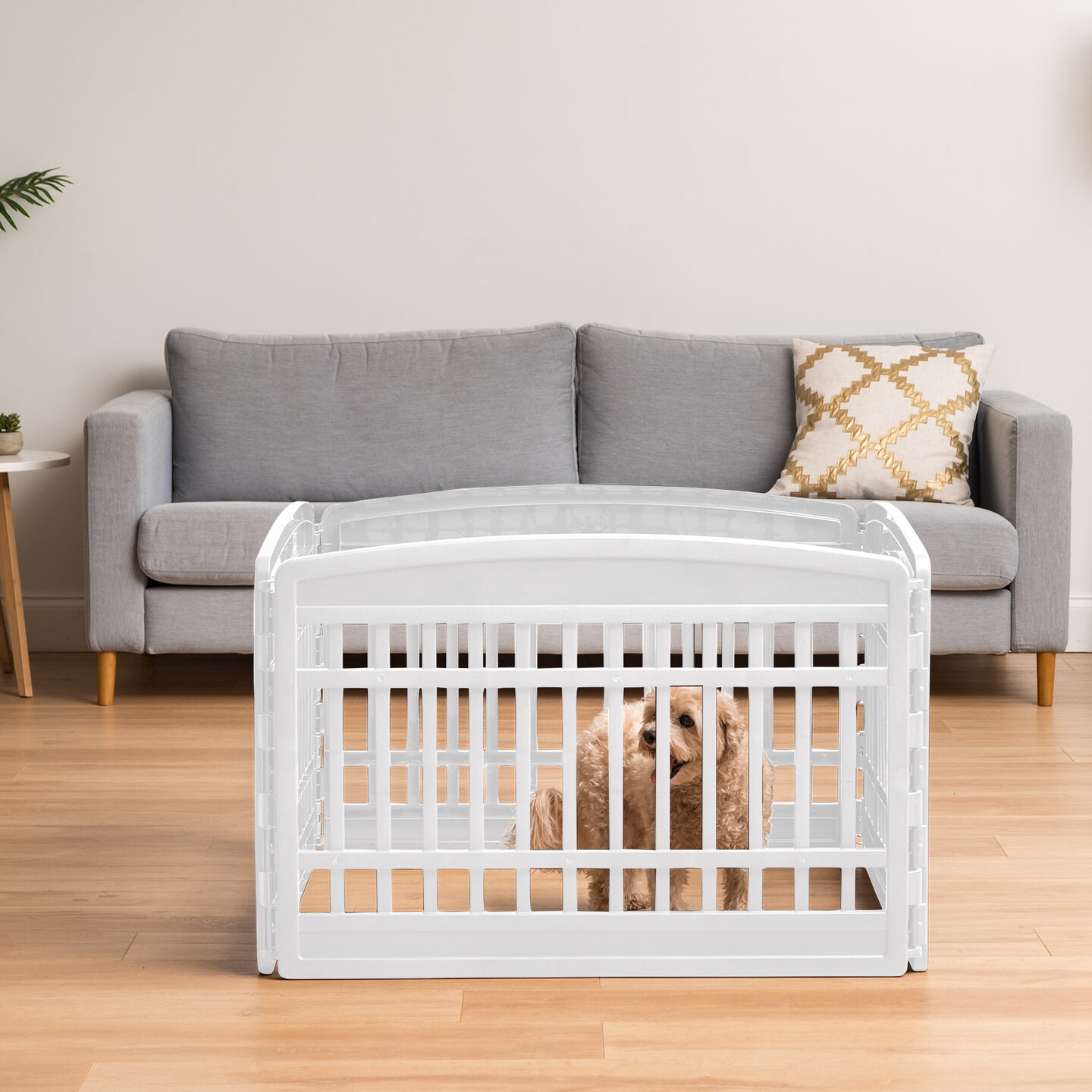 IRIS 4-8Panel 24/34&#x22;H Plastic Pet Playpen without Door
