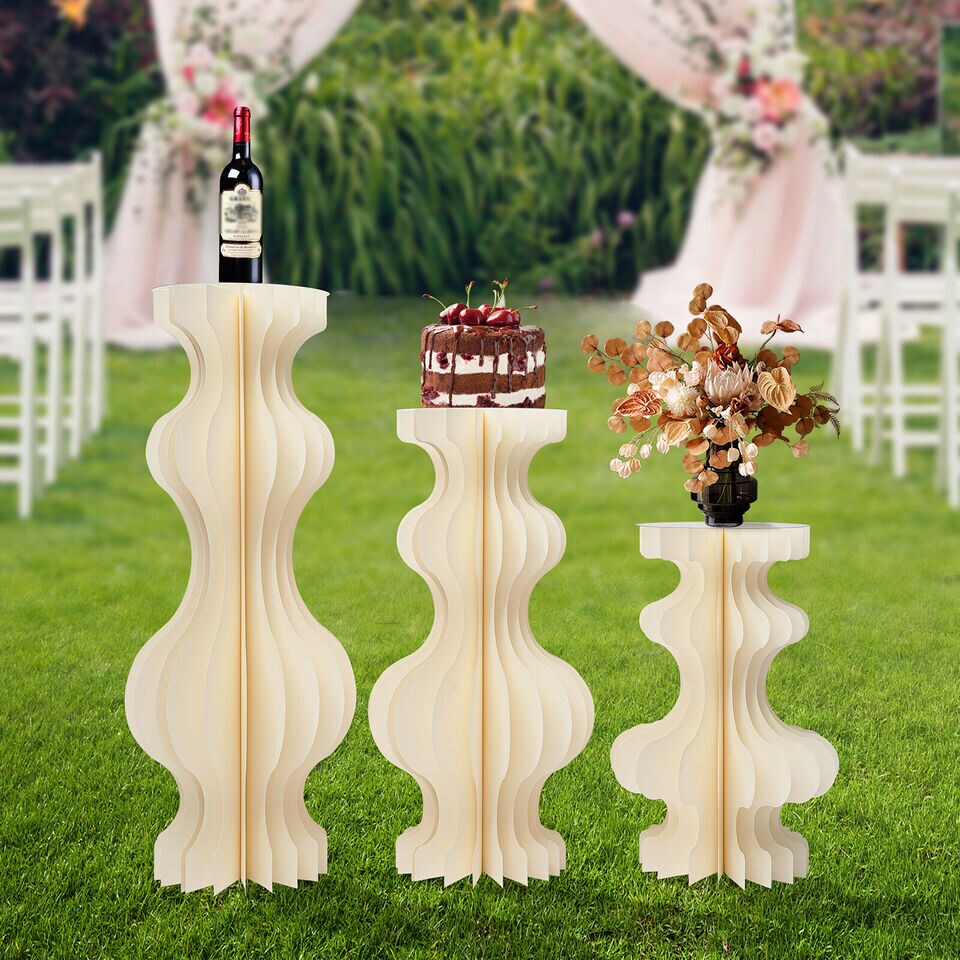 3pcs Cylinder Pedestal Stands