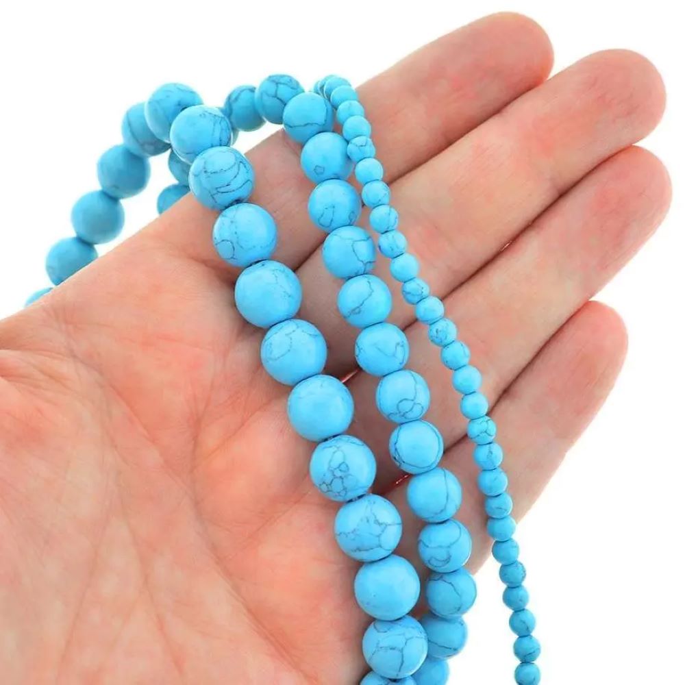 Kitcheniva Sky Blue Imitation Gemstone Beads