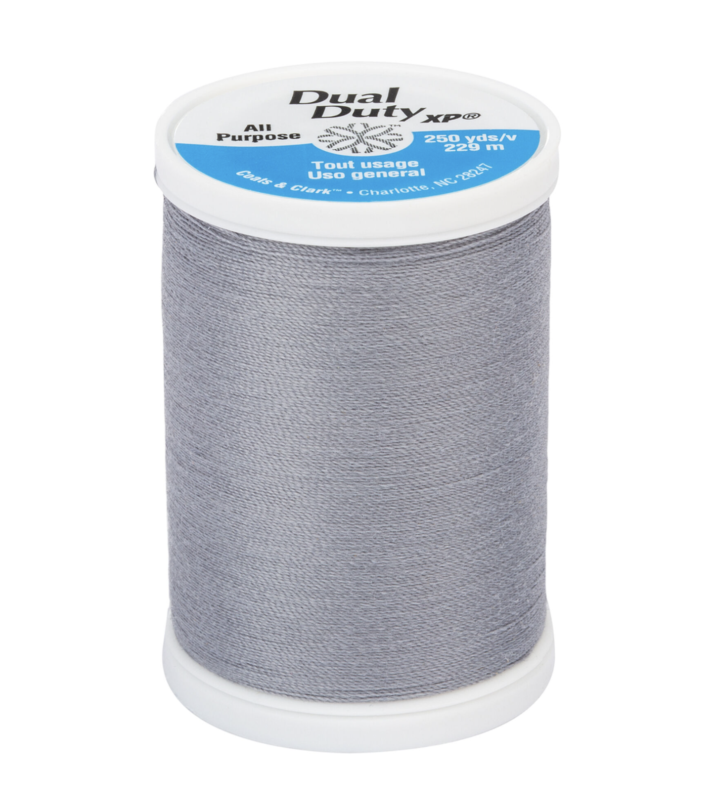 250 yards -- Dual Duty XP -- All Purpose Sewing Thread -- Light Slate Color -- Ref. S910-0600 by Coats & Clark®