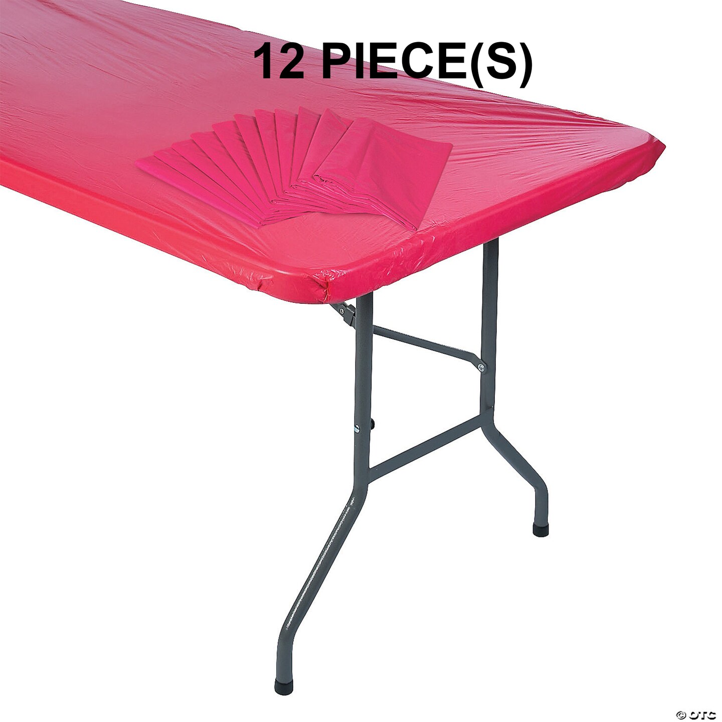 Fitted Plastic Tablecloths Bulk 12 Pc. 8 Ft.