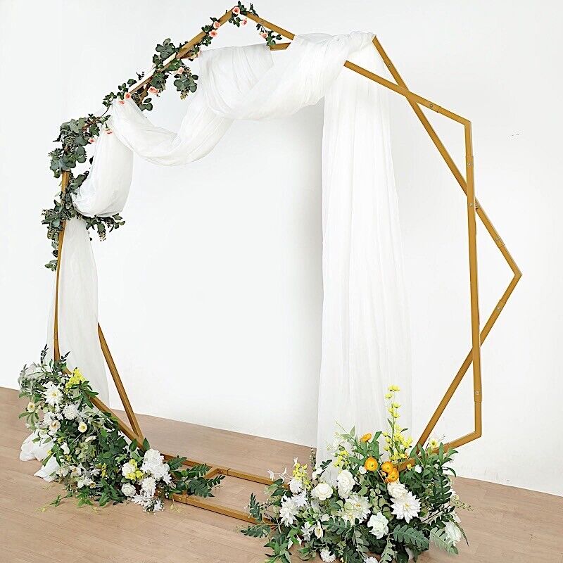 8 feet Gold Metal Dual Geometric Shape BACKDROP STAND