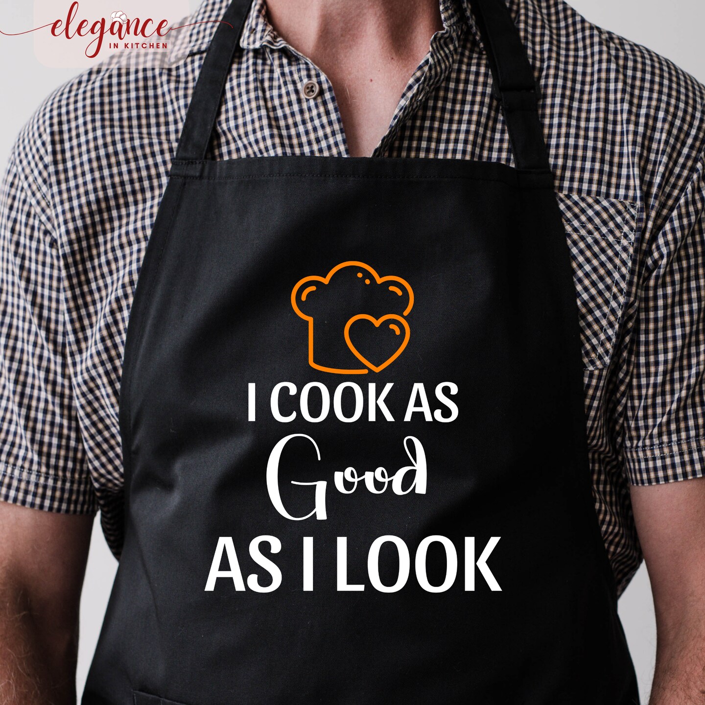 I Cook As Good As I Look Funny Dad Apron, First Time Dad Fathers Day Gift, Grilling Apron with Pockets, Gift For Grandpa