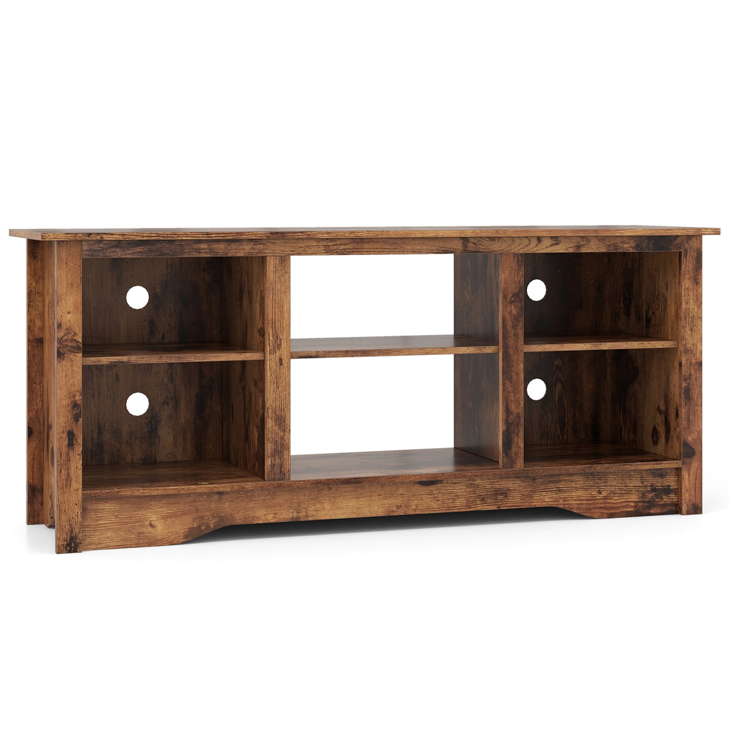 TV Stand for up to 65&#x22; Flat Screen TVs with Adjustable Shelves for 18&#x22; Electric Fireplace (Not Included) - 58&#x22; x 16&#x22; x 24.5&#x22;