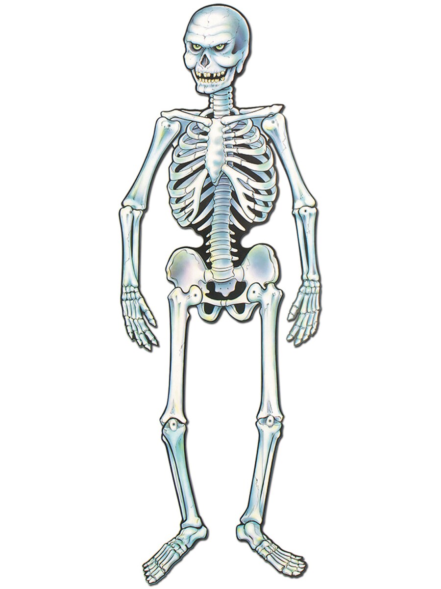 Halloween Jointed &#x22;Art Printed&#x22; Skeleton Figurine Prop Decoration 3&#x27; 8&#x22;