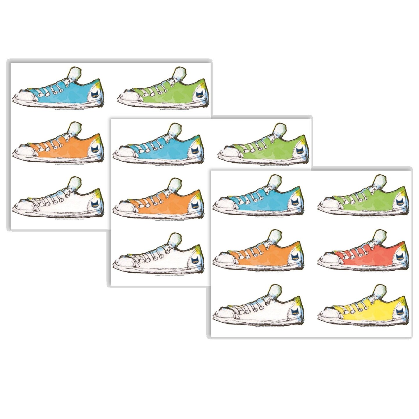Pete the Cat&#xAE; Groovy Shoes Accents, 36 Per Pack, 3 Packs