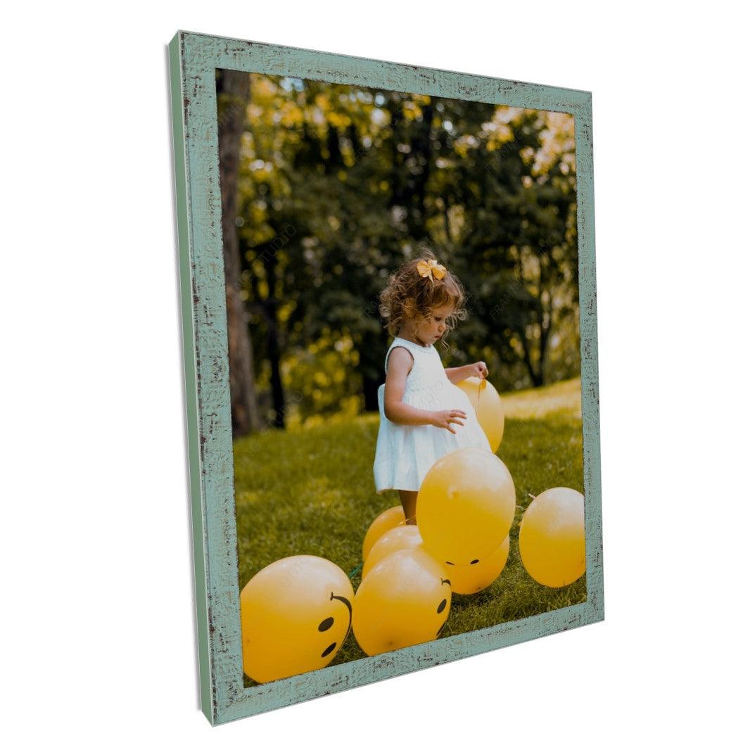 Distressed Green Barnwood Picture Frame Rustic - Custom Framing