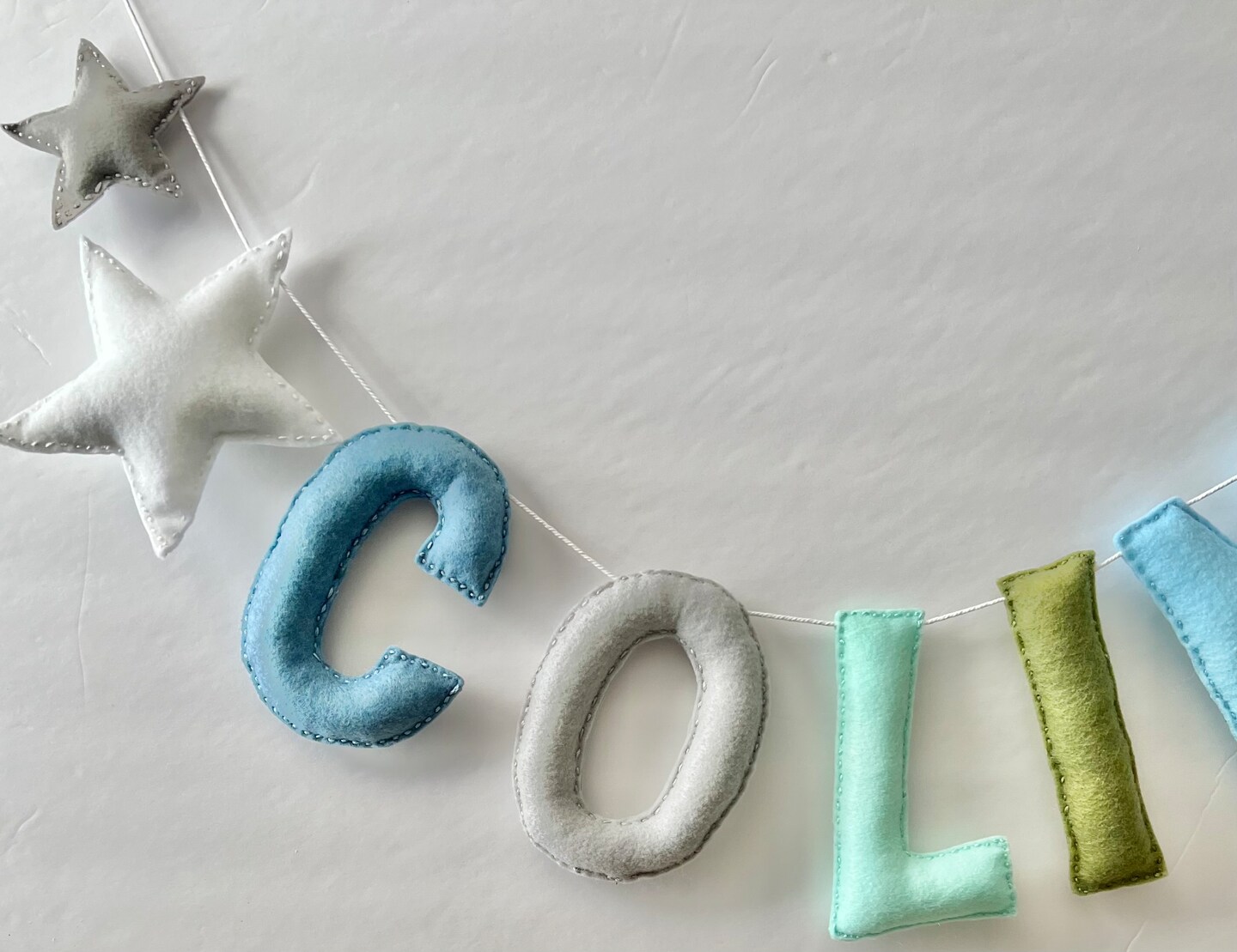 Felt Boy Name Banner, Boy Name Garland, Boy Nursery Name Banner ...