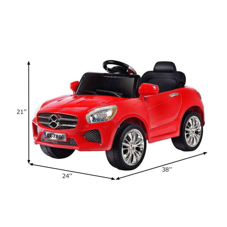 6V Kids Remote Control Battery Powered LED Lights Riding Car