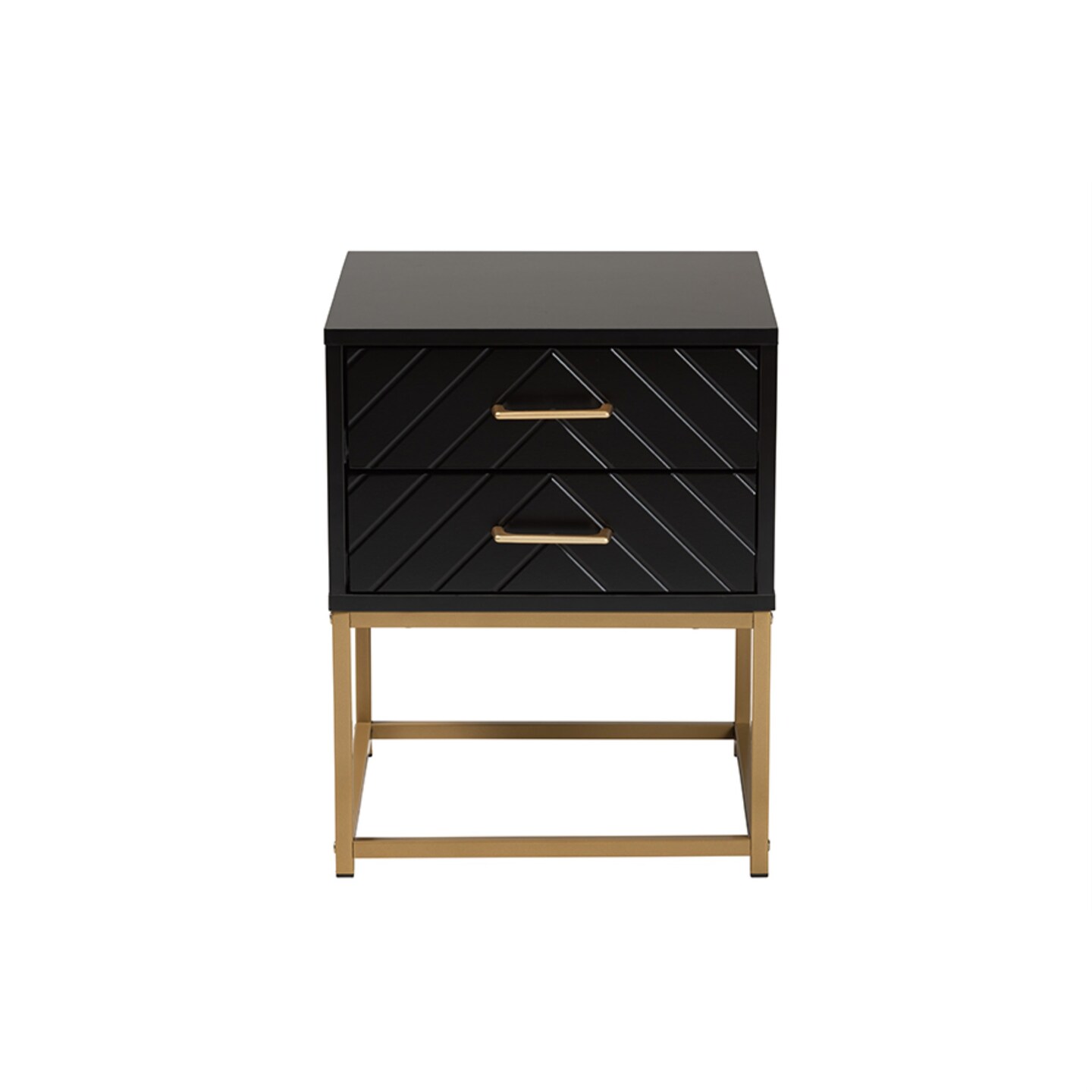 Baxton Studio Inaya Contemporary Glam and Luxe Black Finished Wood and ...