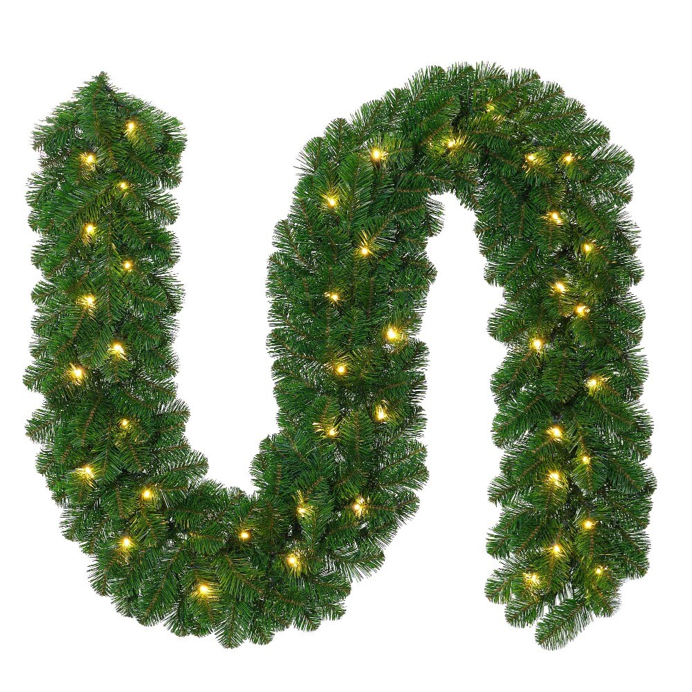 Christmas Garland 10&#x27; x 12&#x22; Colorado - Prelit LED - Plug-in - Holiday Tree - Non Connectable Plug-in