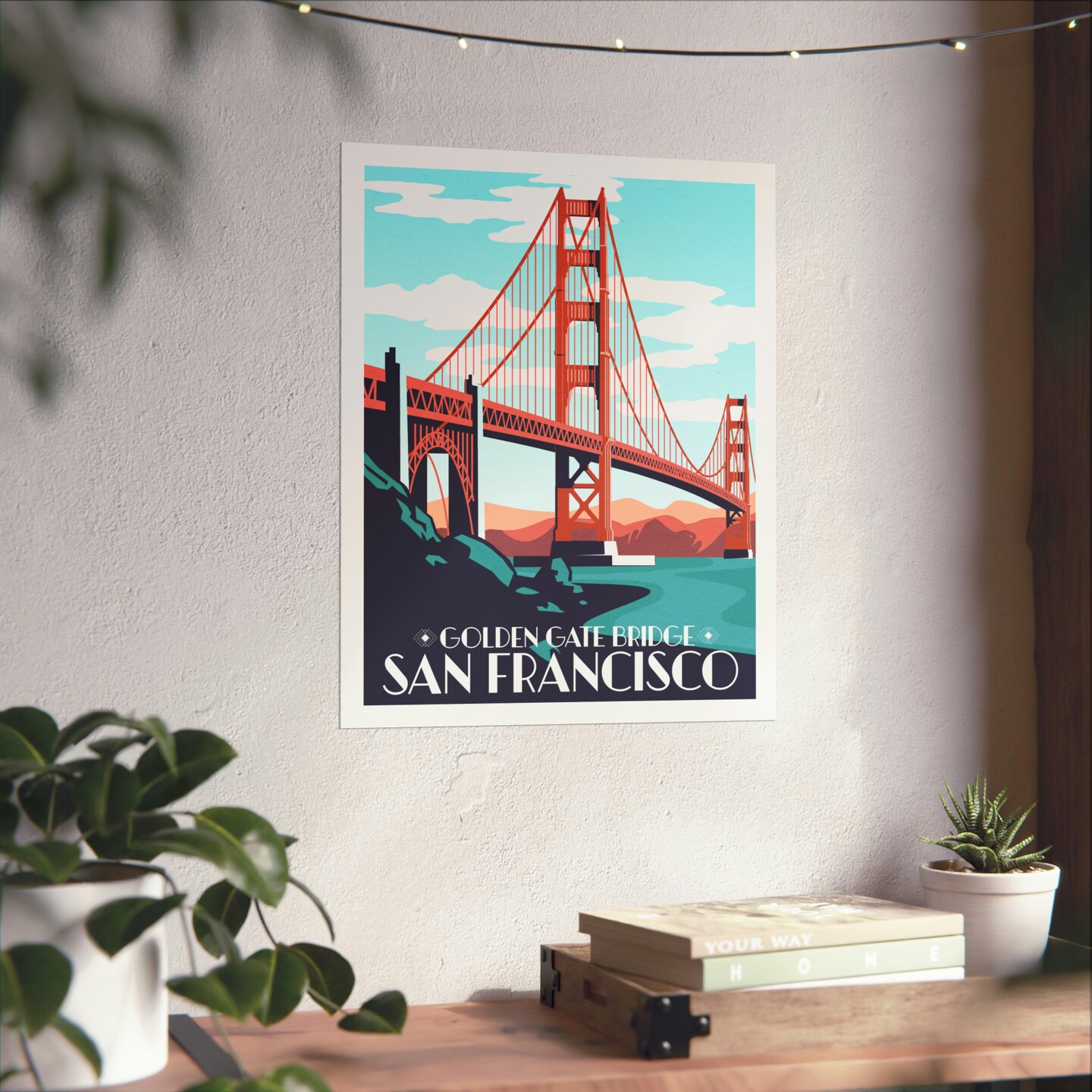 San Francisco California Poster | Golden Gate Bridge Art | Minimalist Travel Decor product 3