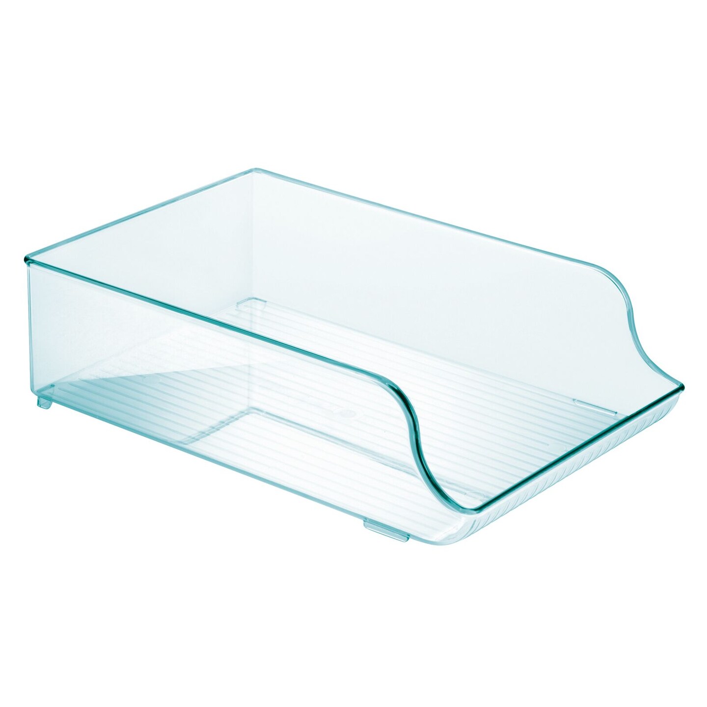 mDesign Plastic Water Bottle Tray Storage Rack and Dispenser