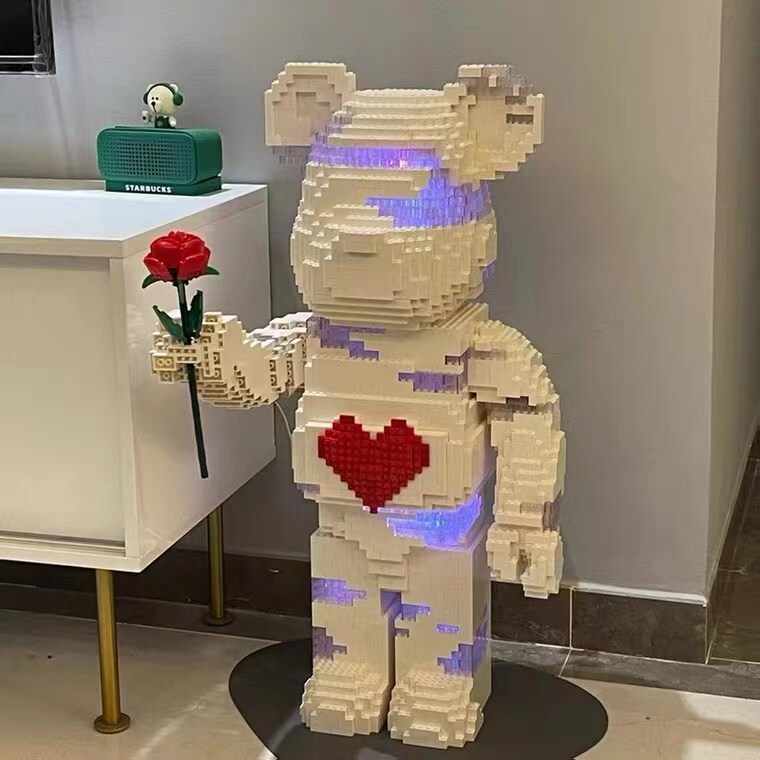 Handcrafted GIANT SIZE LIGHT UP 1000 WHITE BEAR Sneaker