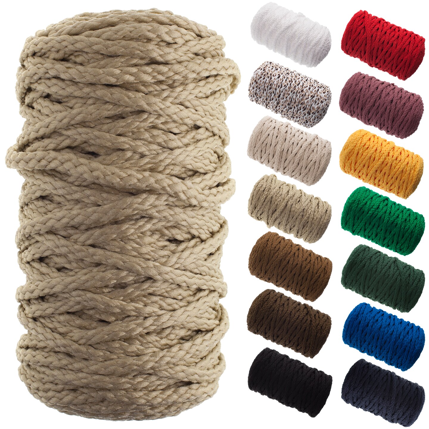 John Bead 6mm Braided Macrame Cord 70yds