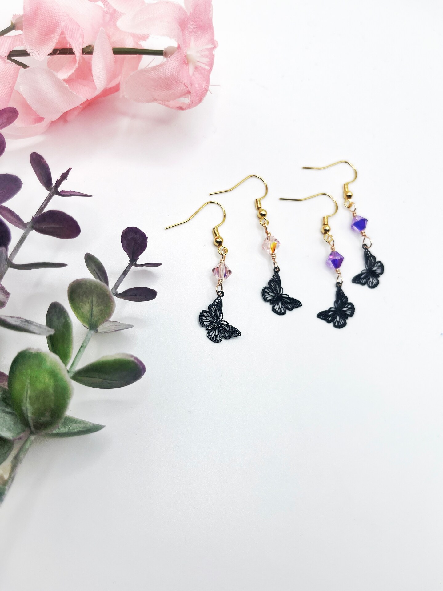 Dainty butterfly earrings for mom, gifts for mothers day
