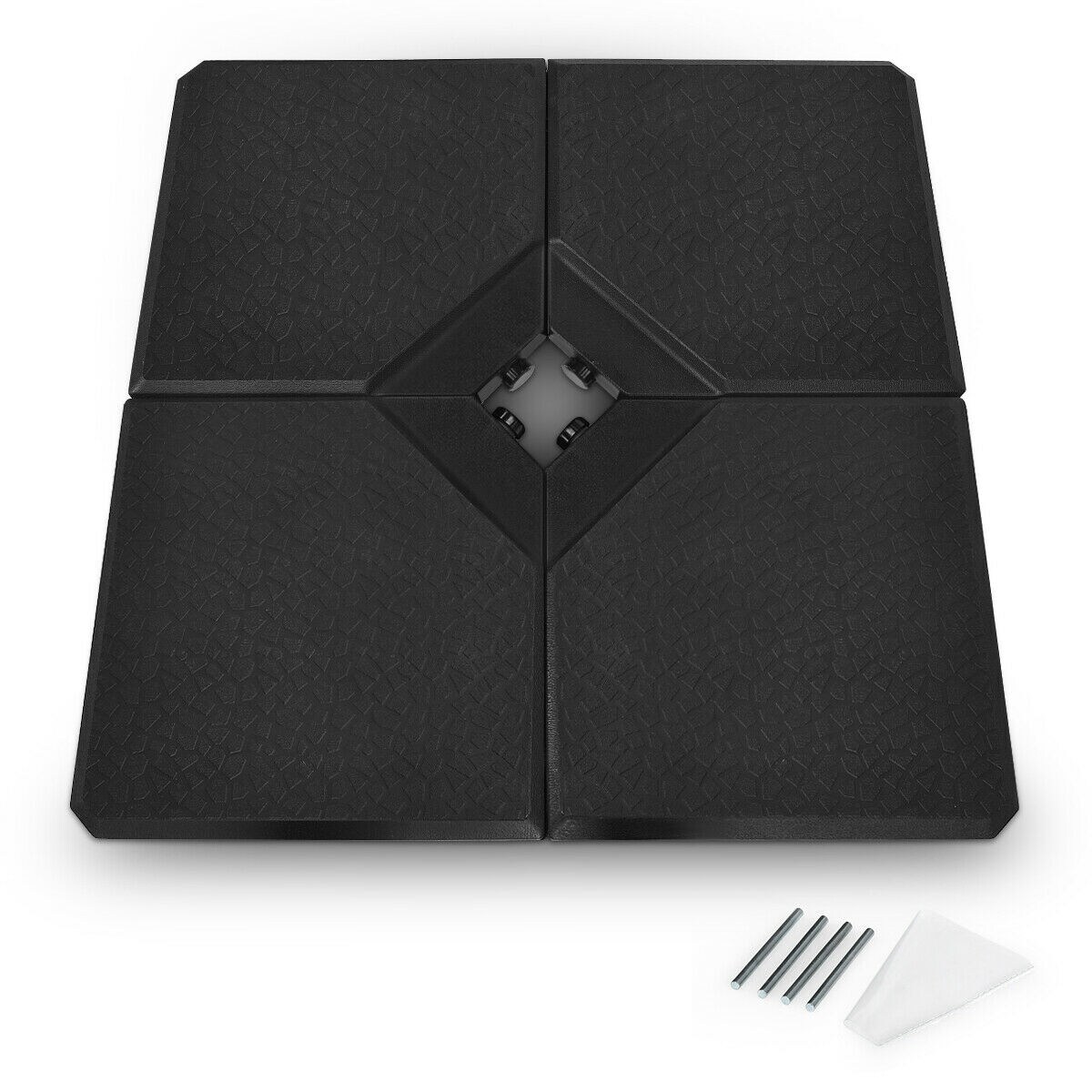 4 Pieces 238 Lbs Square Outdoor Patio Market Umbrella Base