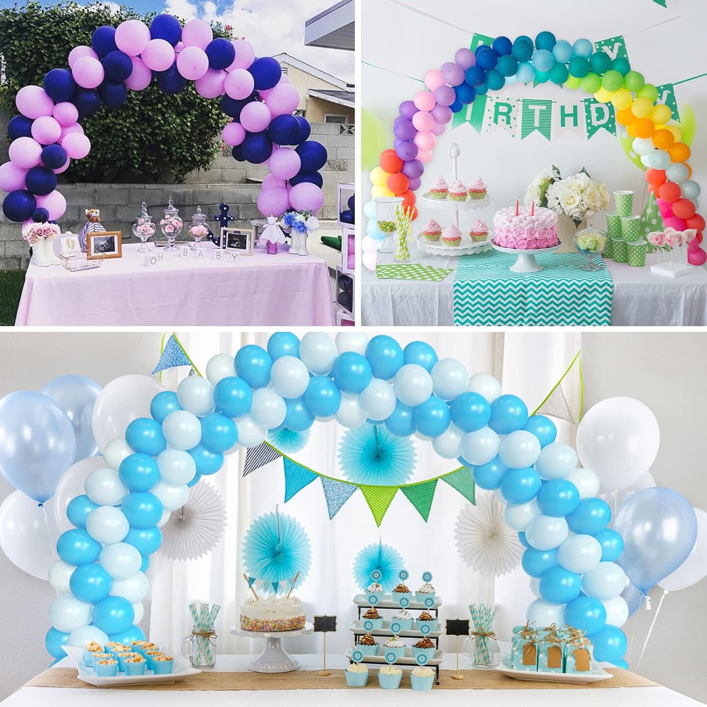 Table Balloon Arch Kit, Black Adjustable Balloon Arch Stand Frame for Different Size Tables Balloon Garland Decorations of Birthday Party Wedding Baby Shower Christmas and Festival Decoration
