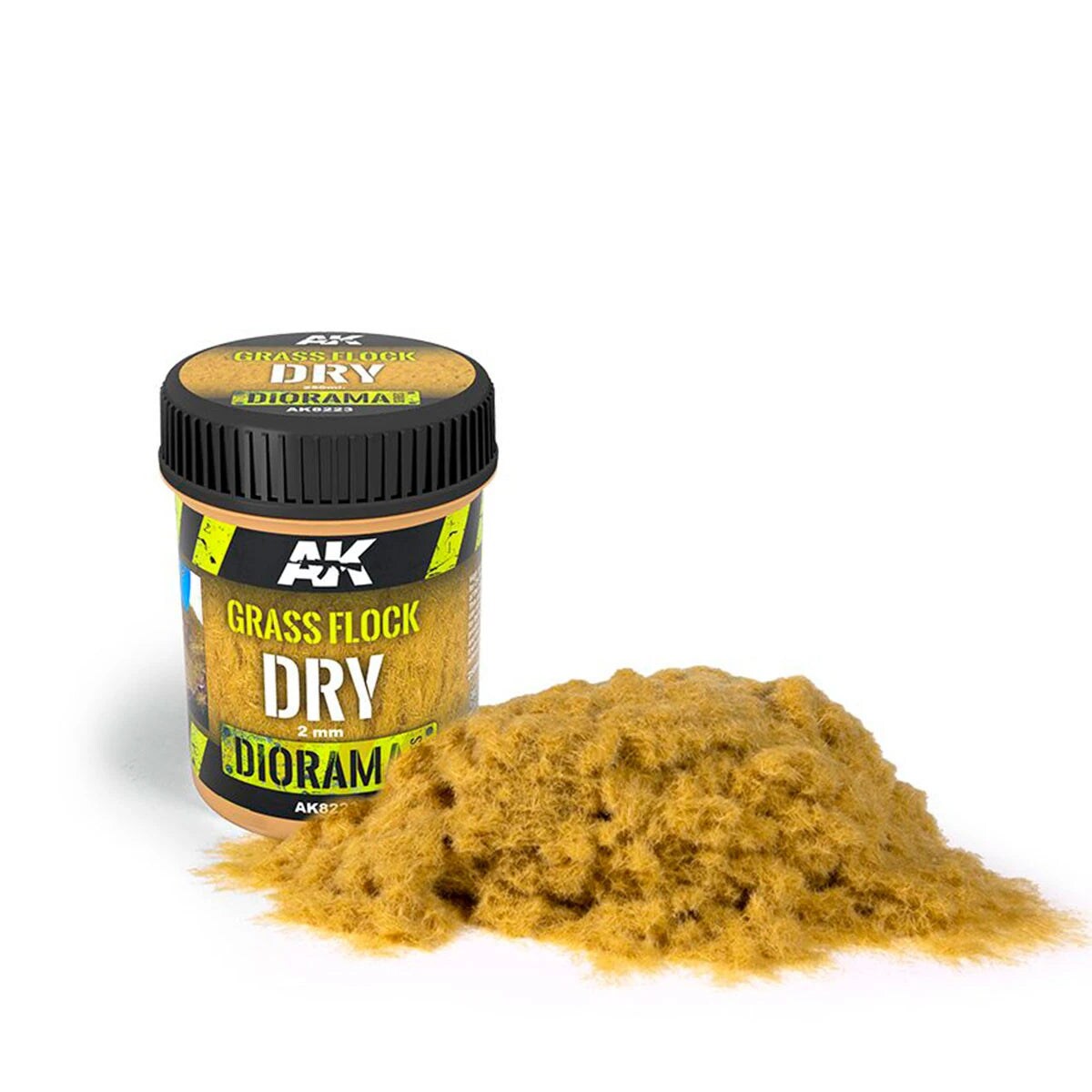 AK Interactive: Grass Flock Dry 2mm (250ml Bottle)