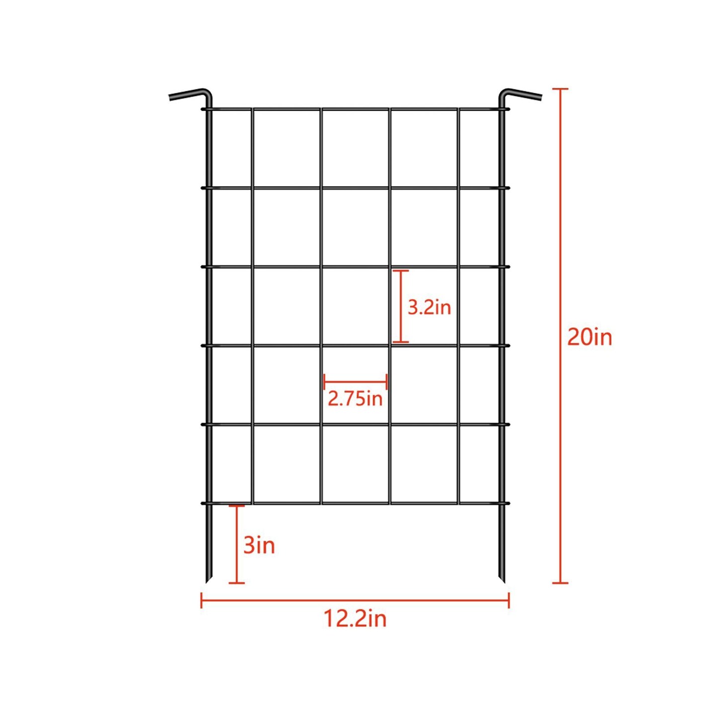 28pcs No Dig Garden Decorative Fence, Rustproof Metal Wire Garden Fence Border
