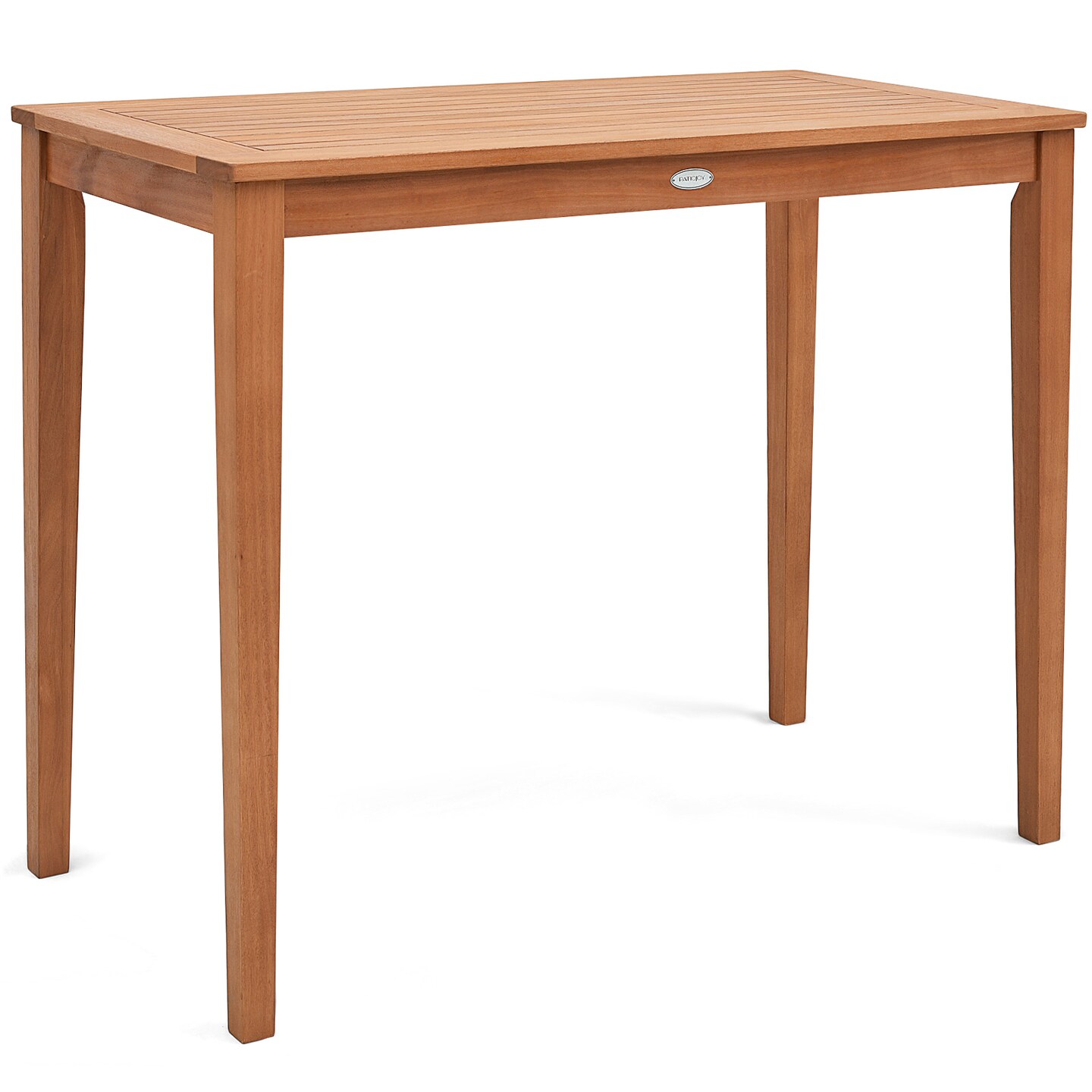 48 Inch X 24 Inch Rectangular Outdoor Eucalyptus Wood Bar Table For 4 People