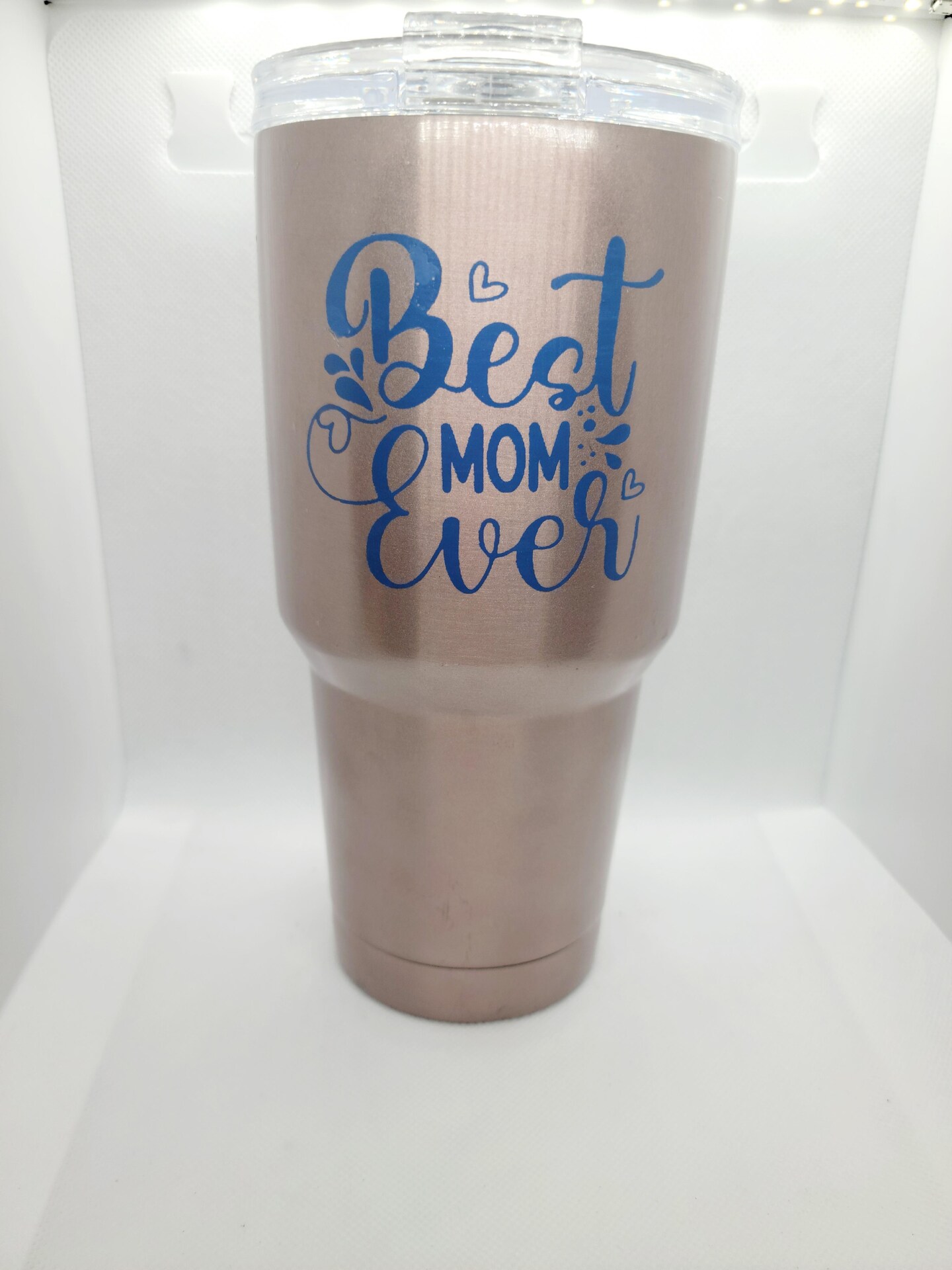 product name is Best Mom Ever 27 oz tumbler with lid