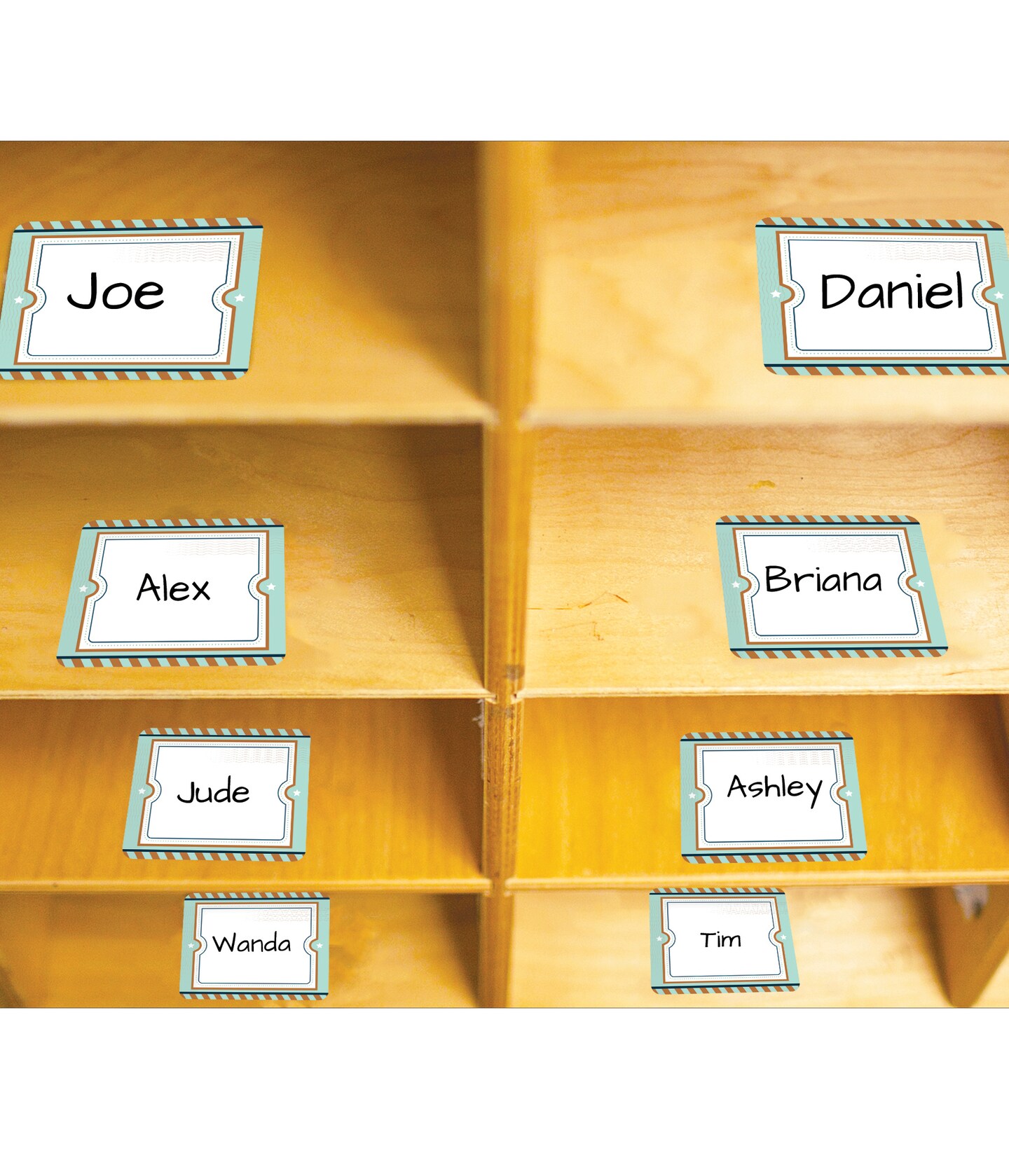 Carson Dellosa Let&#x27;s Explore 40PC Name Tags, Vintage Travel Nametags for Daycare Labels, Locker Decor, Cubbies, Hello my Name is Stickers for Back to School, Classroom Organization School Supplies