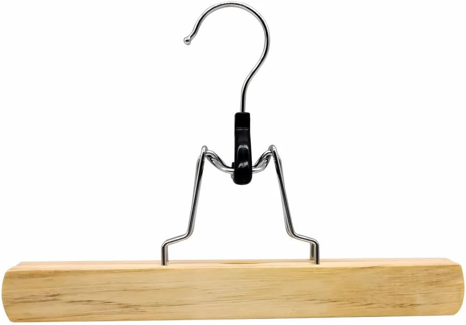 Wooden Pant Hangers - 6 Pack