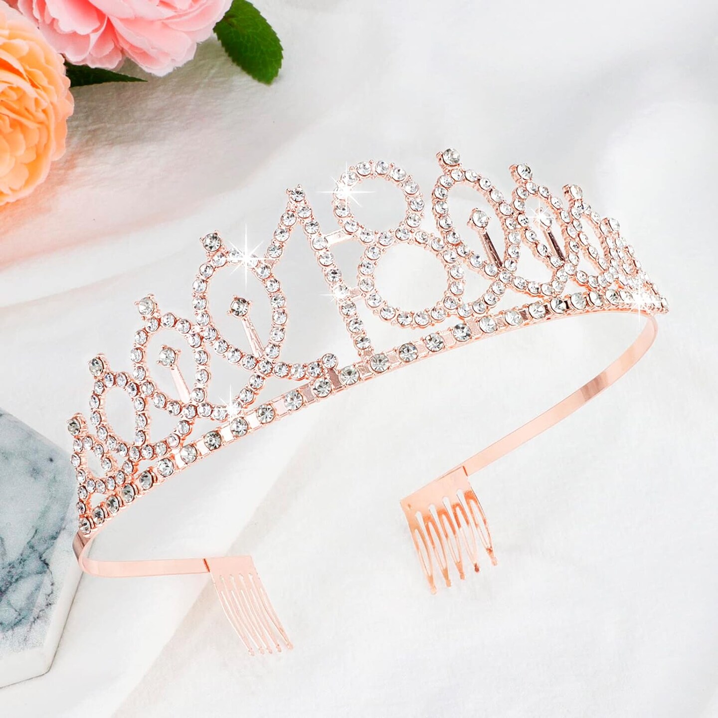 18th Birthday Crown and Sash + Pearl Pin Set, 18th Birthday Decorations for Girls 18th Birthday Gifts 18th Birthday Sash and Tiara 18th Birthday Cake Topper, It&#x27;s My 18th Birthday, Happy 18th Birthday