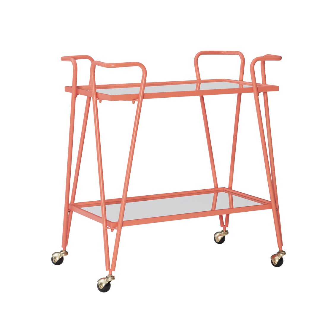 Linon Home Decor Ellie Steel/Mirror Bar Cart