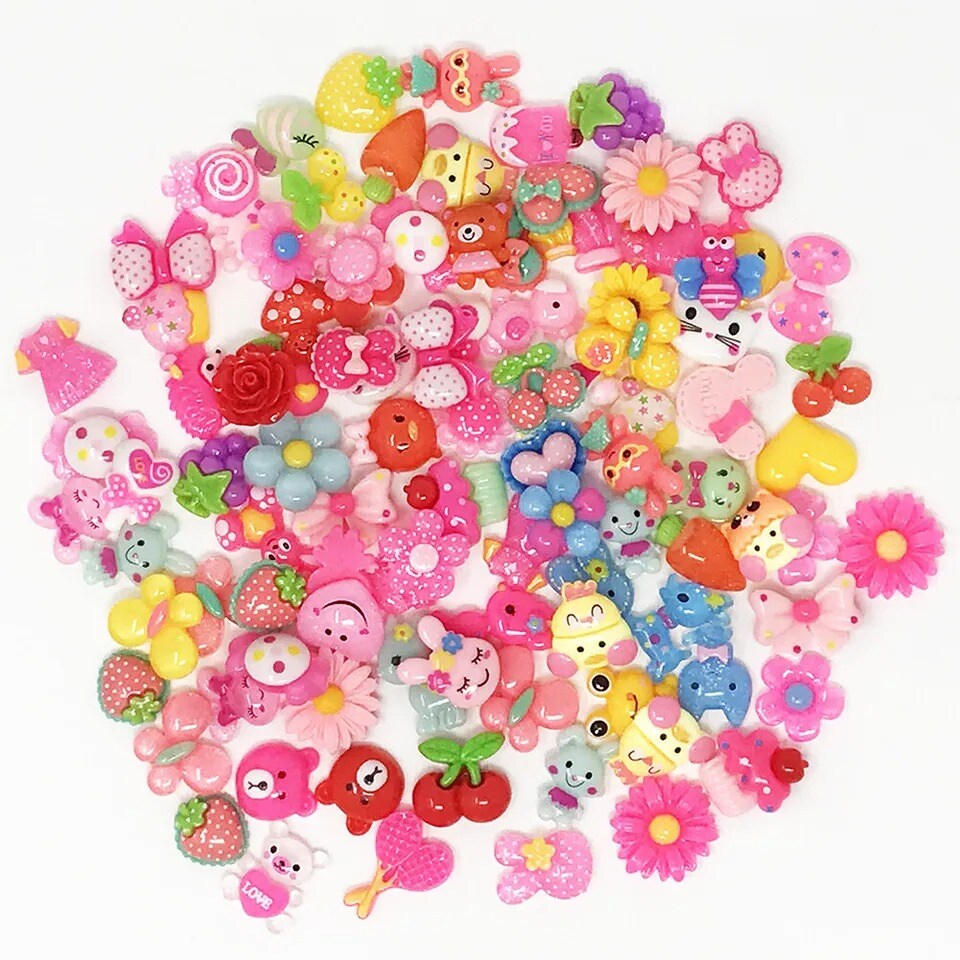Slime Bread Candy Unicorn Resin Scrapbooking Charms, Model: Small
