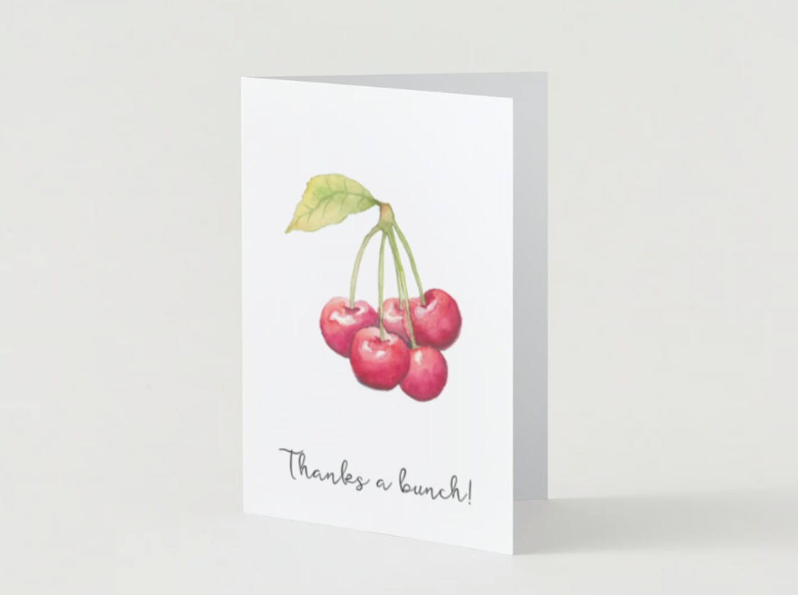 Cherry Thank You Card