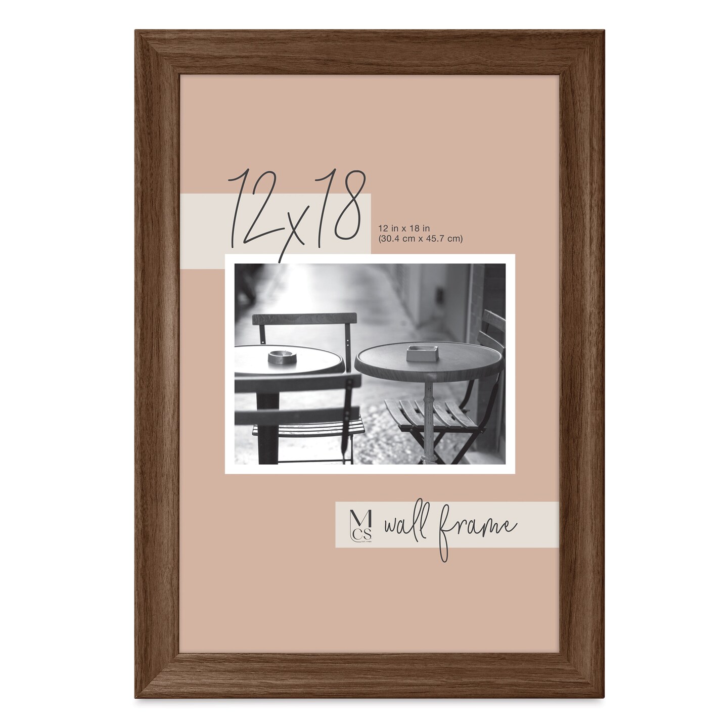 MCS Classic Edge Frame - 12&#x22; x 18&#x22; Walnut