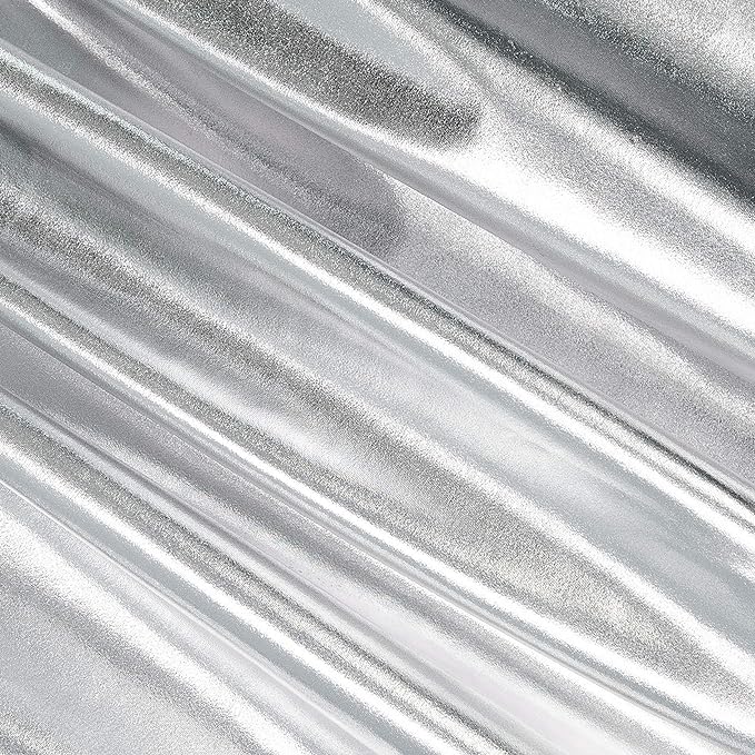 FabricLA | Metallic Lame Foil Spandex Knit Fabric | 4-Way Stretch | 60&#x22; Inch Wide by The Yard - Dancewear, Costumes &#x26; Decoration