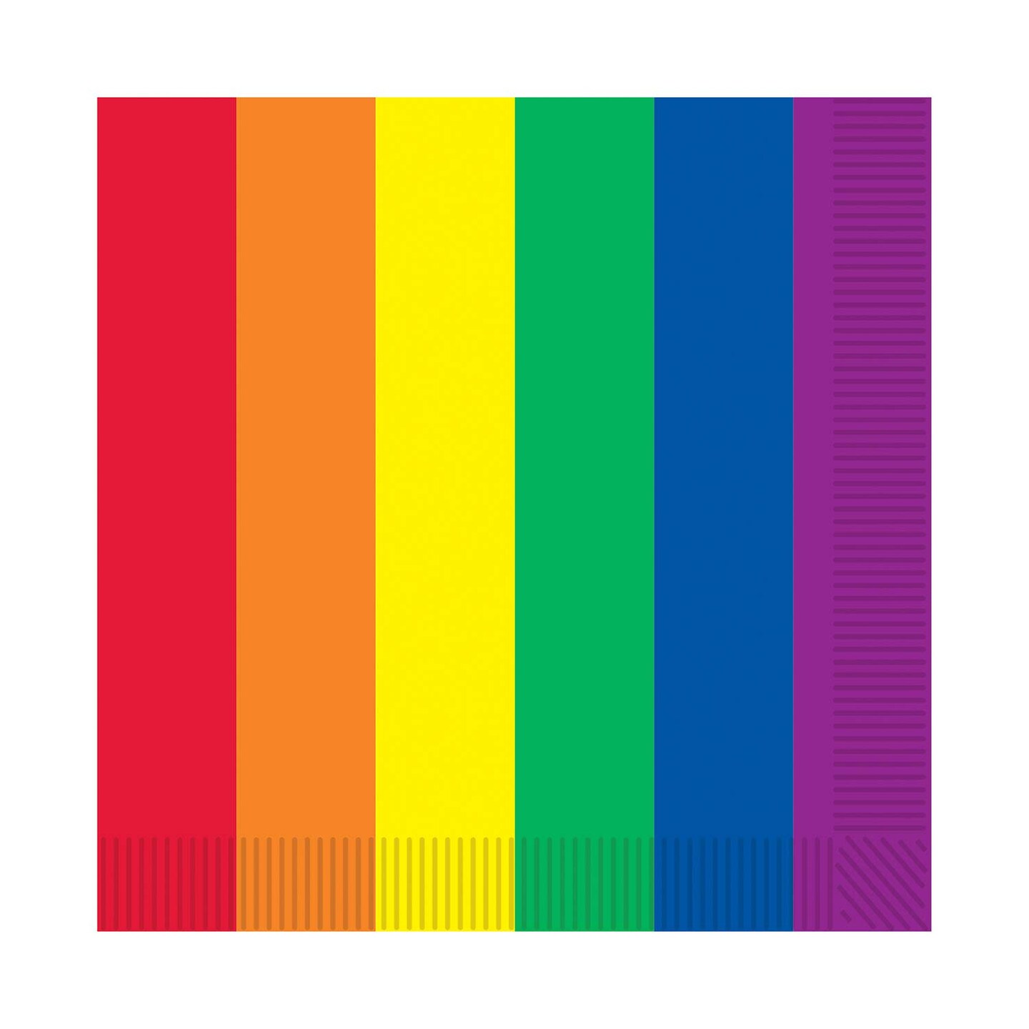 Vibrant Rainbow Luncheon Napkins - 12 Pack for Parties and Special Occasions