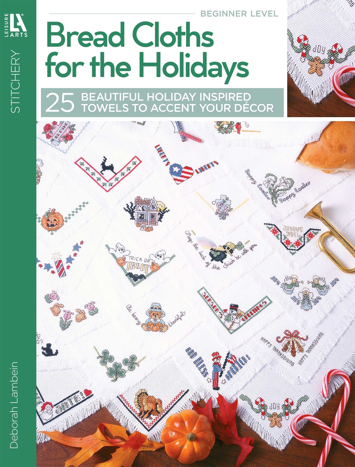 Leisure Arts 25 Bread Cloths For The Holidays Cross Stitch Book