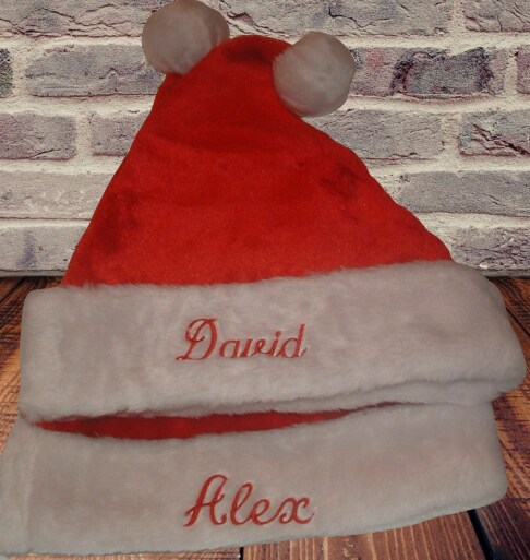 Custom Embroidered Santa Hats