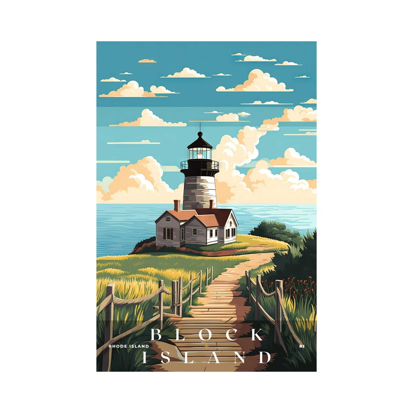 Block Island Poster, Travel Art, Office Poster, Home Decor | MakerPlace ...