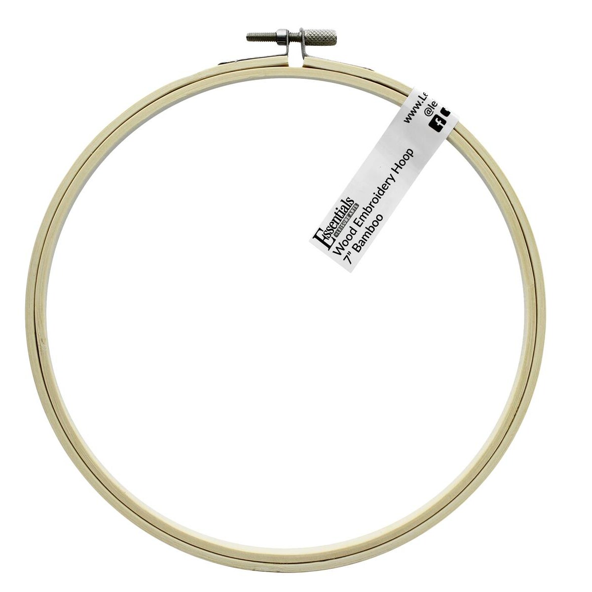 Essentials by Leisure Arts Wood Embroidery Hoop 7&#x22; Bamboo - wooden hoops for crafts - embroidery hoop holder - cross stitch hoop - cross stitch hoops and frames