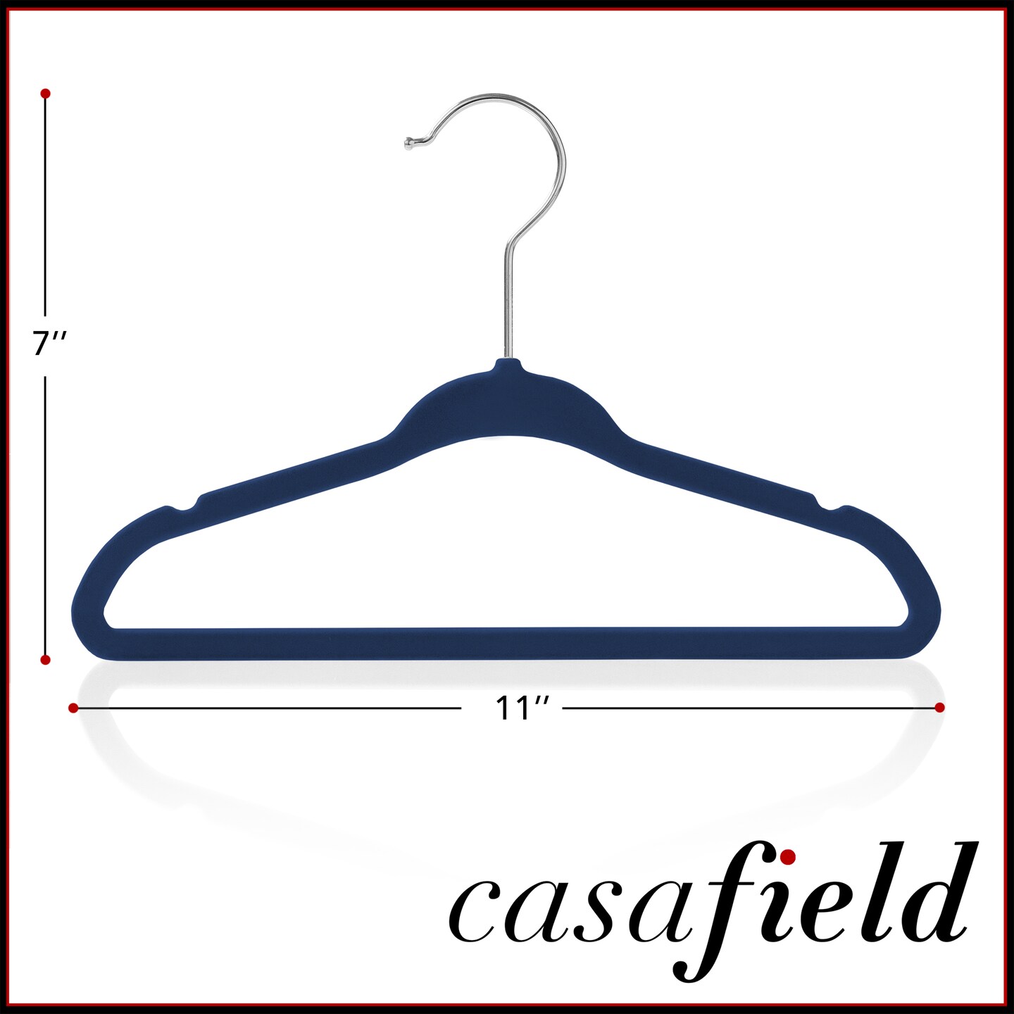 Casafield 50 Velvet Baby Hangers - 11" Size for Infant & Toddler Clothes