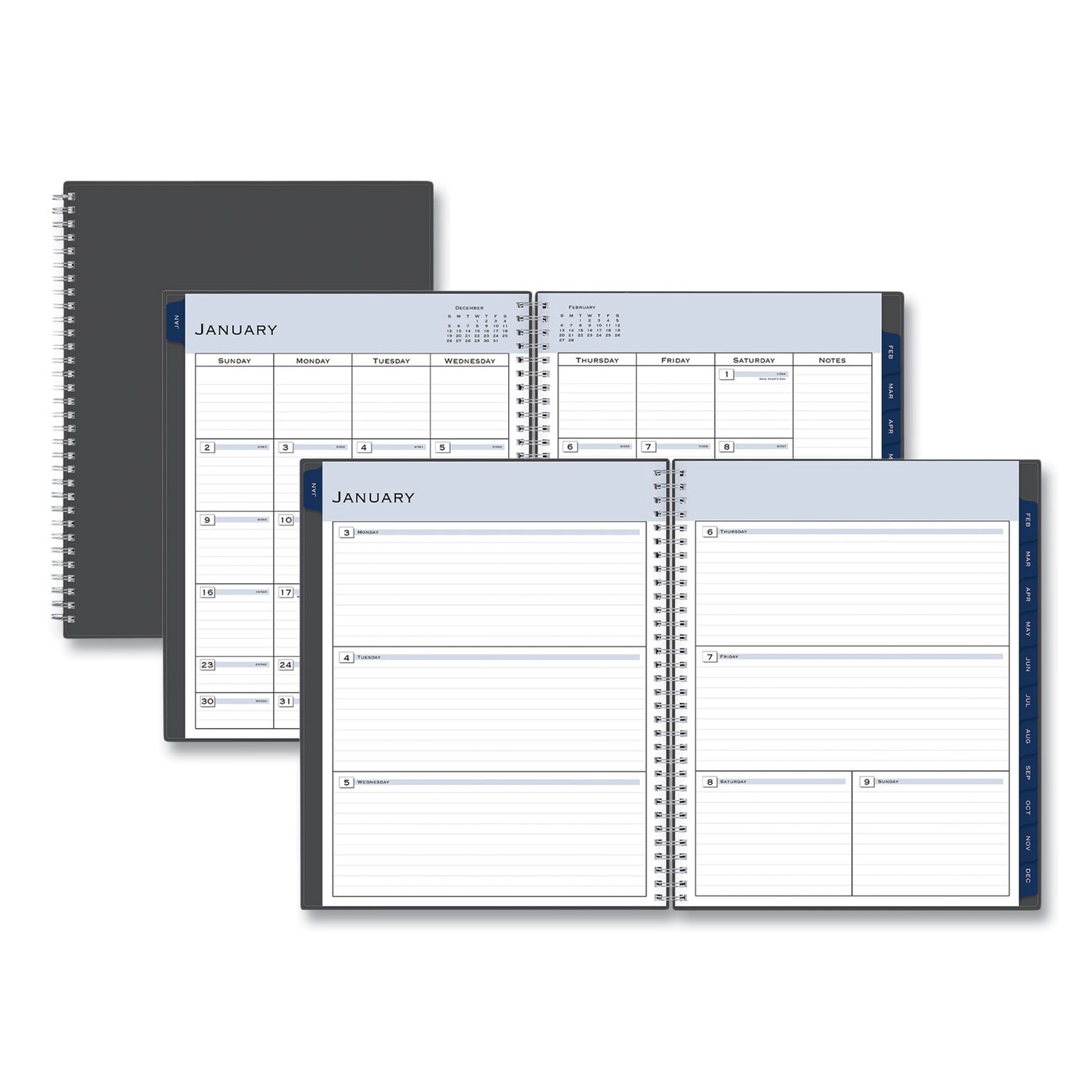 Blue Sky Passages Weekly/Monthly Planner, 11 x 8.5, Charcoal Cover,  12-Month (Jan to Dec): 2024 | Michaels