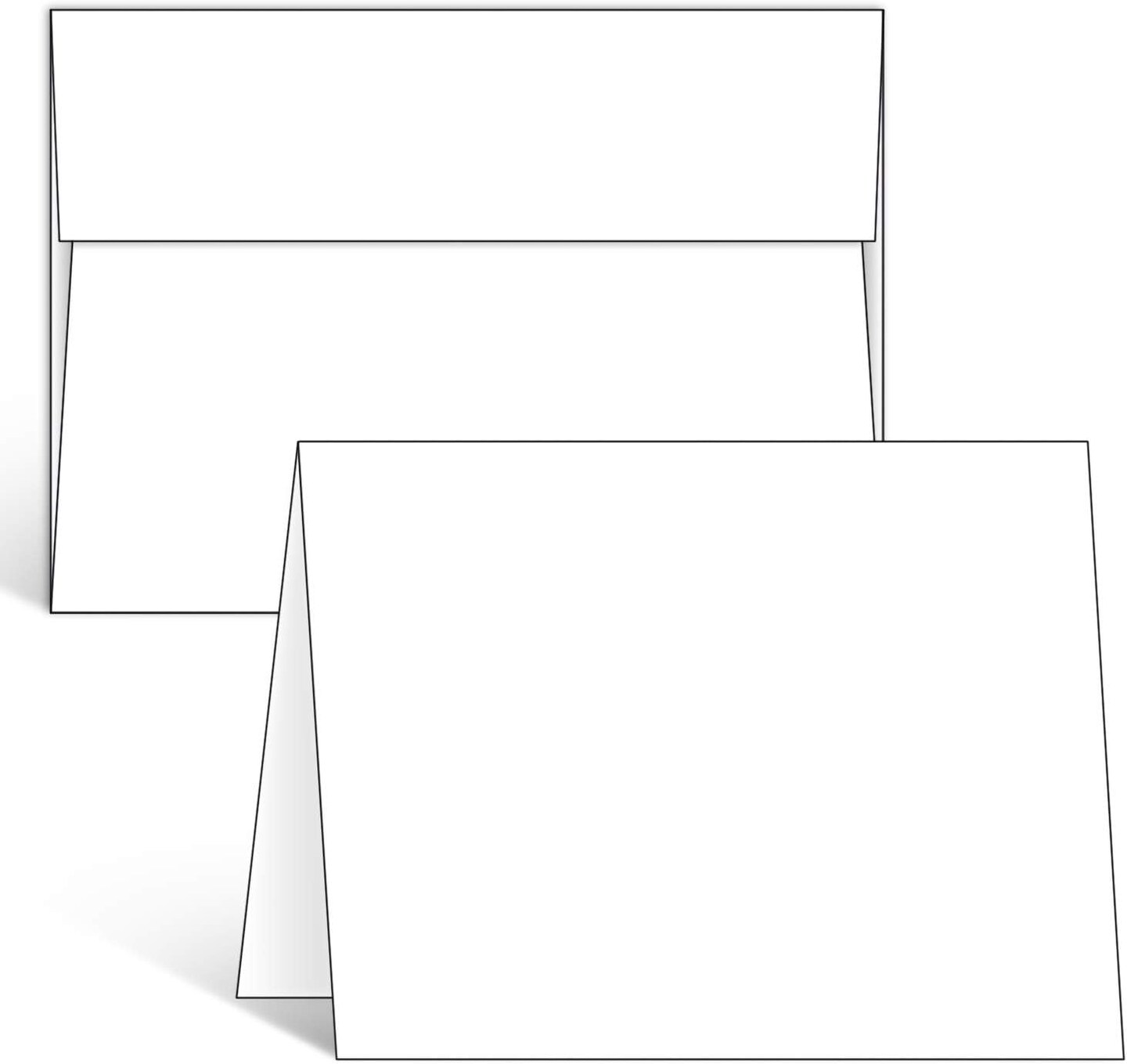 5x7 Ivory Greeting Cards With A7 Envelopes – Blank Folded Cards, Set Of 50