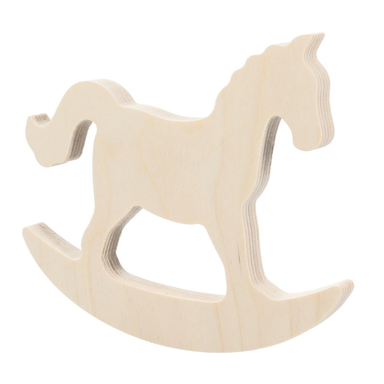 Wood Shape Rocking Horse 6x5.5&#x22;
