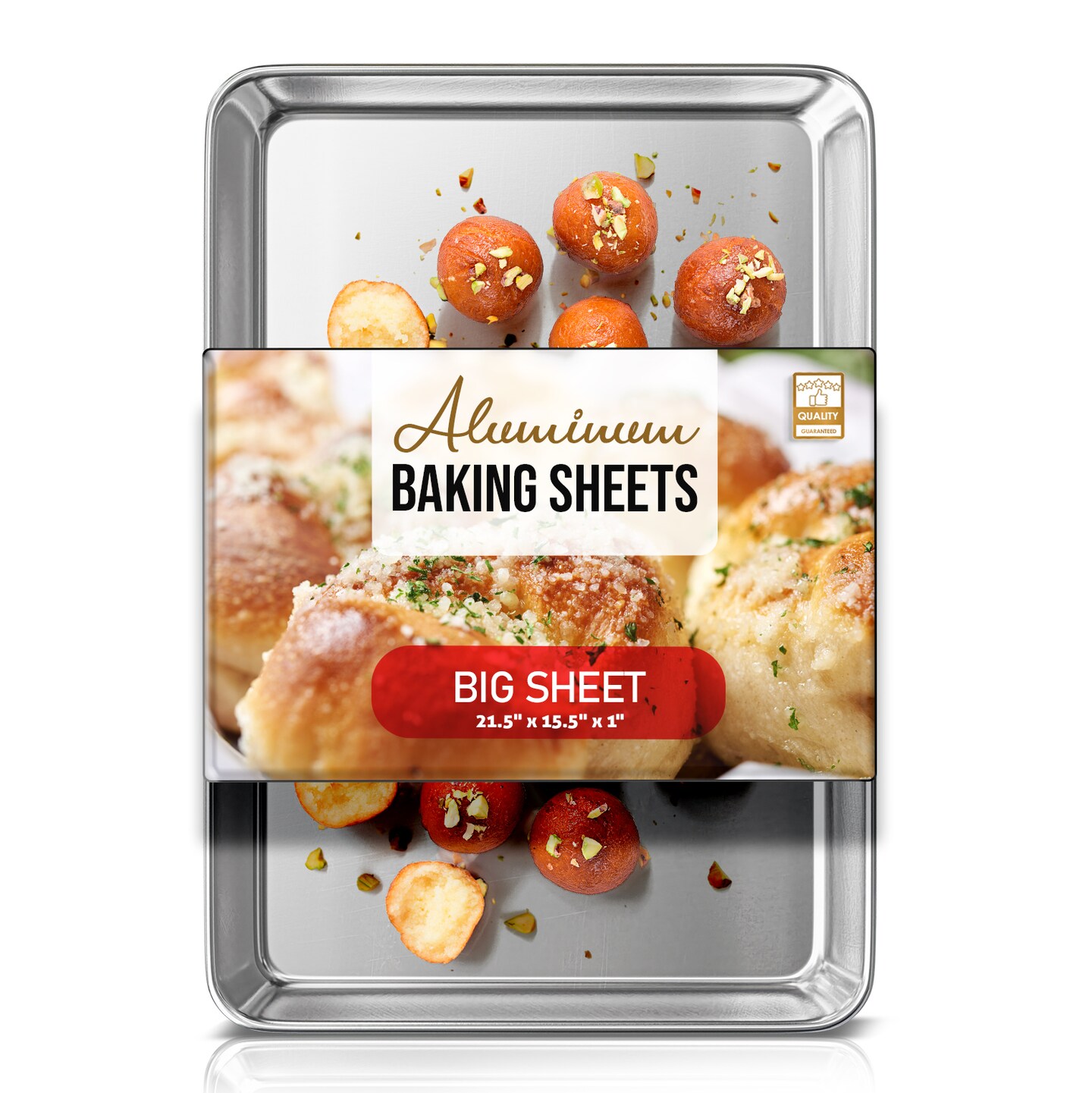 Eatex Aluminum Half Sheet Baking Pan size, Steel Nonstick Cookie Sheet Size 18 in. x 13 in. x 1 in.