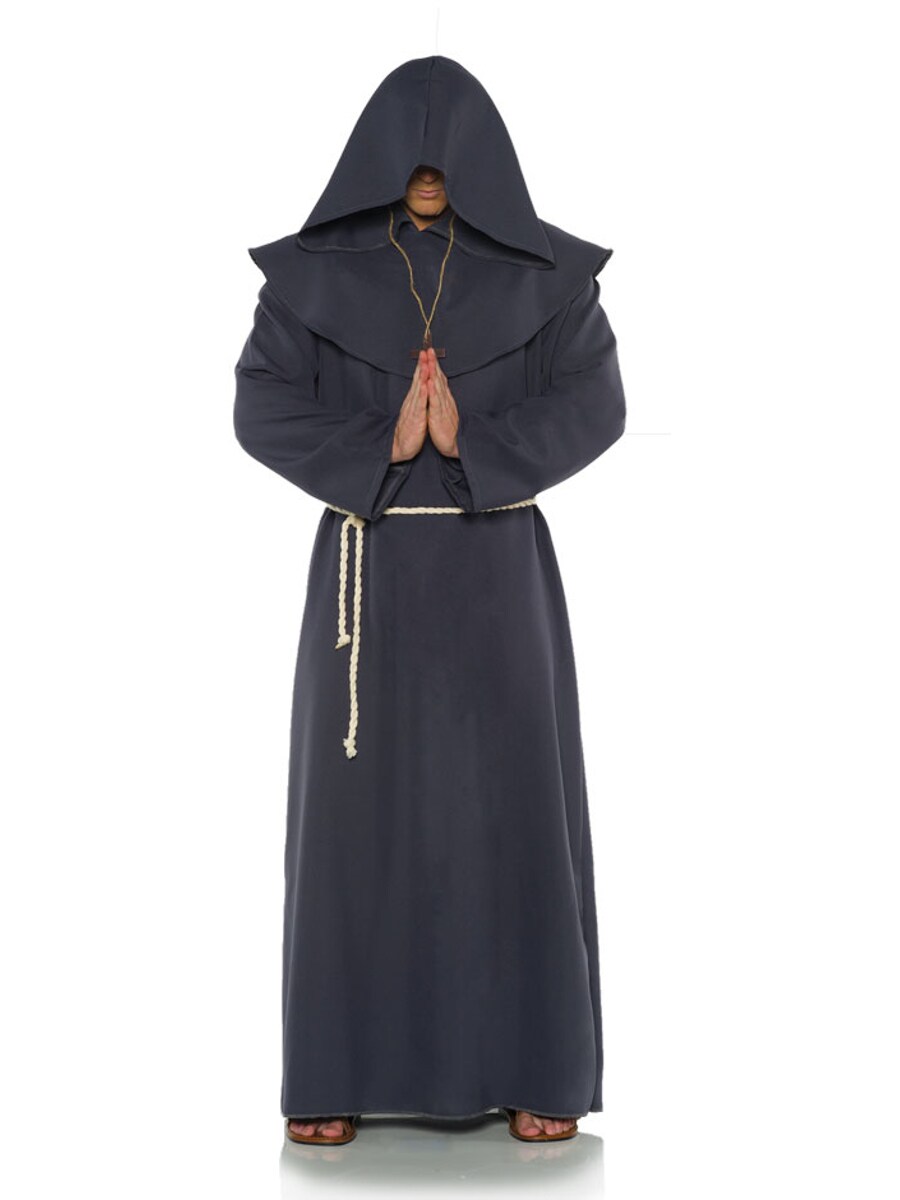 Men&#x27;s Gray Religious Monk Robe Costume