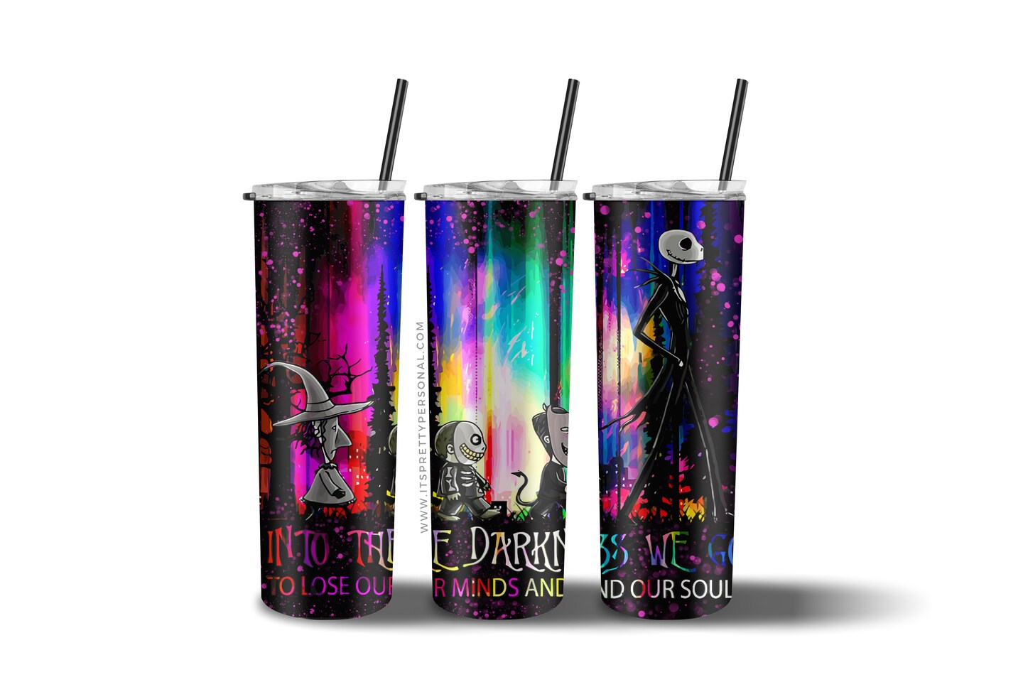 #295 CLEAR- 20oz -Christmas Nightmare 9.4&#x22; x 8&#x22; Pattern Vinyl Wrap
