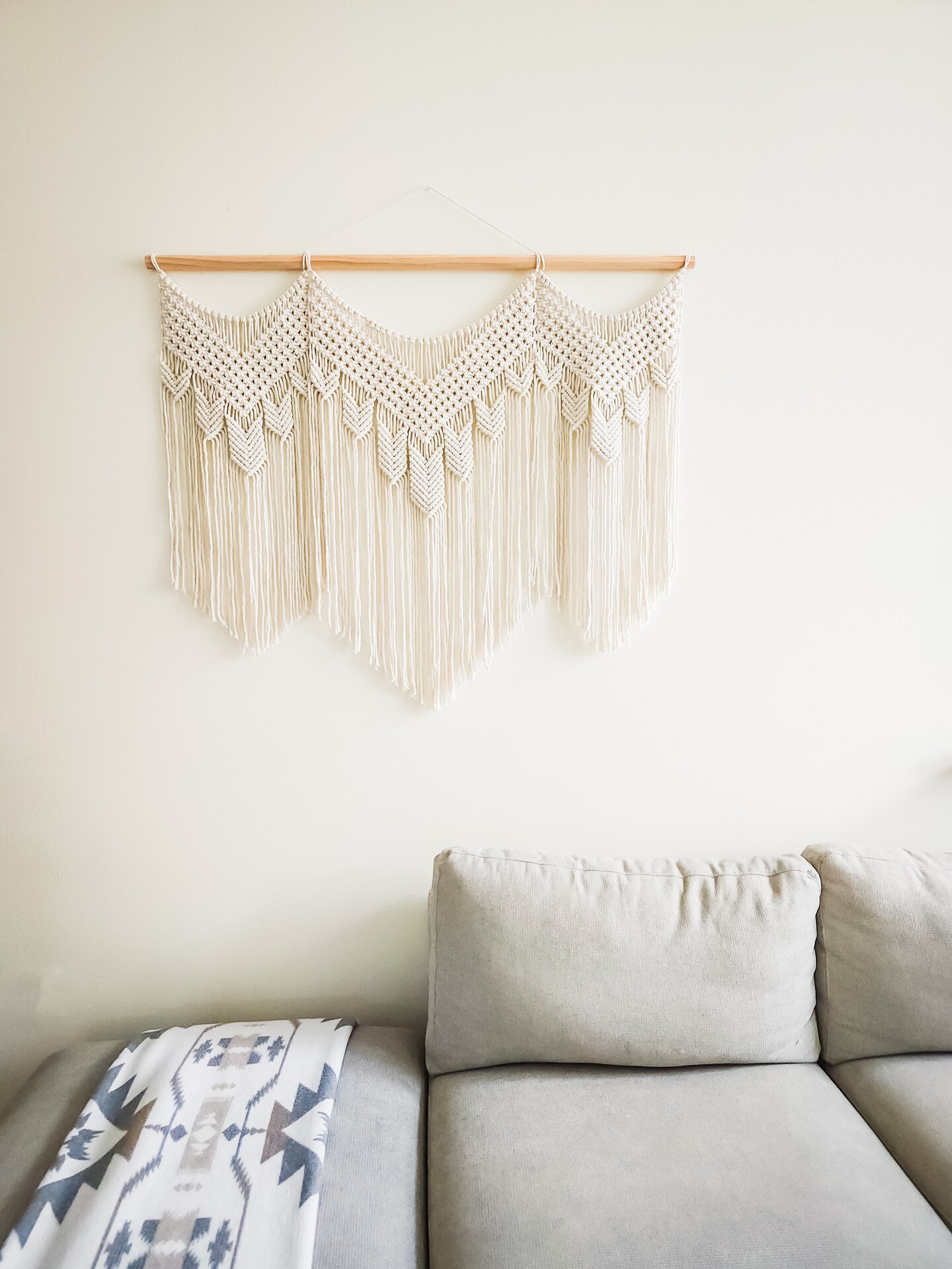 Handmade Beige Macrame Wall Hanging, 4 Feet Wide | MakerPlace by Michaels